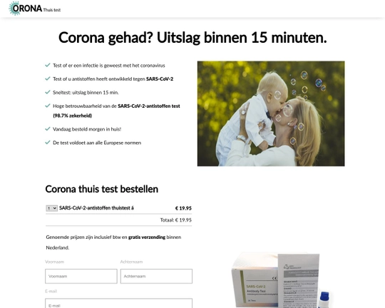Corona-thuis-test.nl Logo