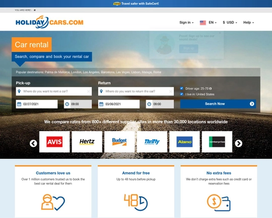 Holidaycars.com Logo